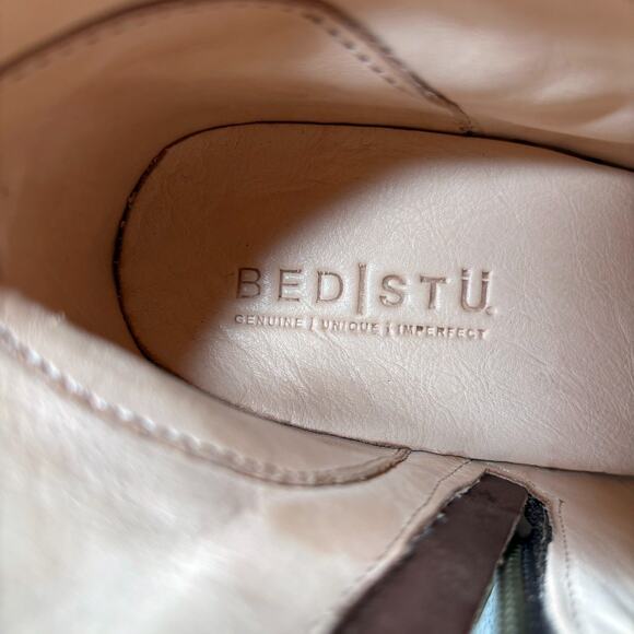 Bed Stu Isla Cobbler Brown Leather Ankle Boots Women’s 8.5 Rustic Heeled Booties - Picture 11 of 12